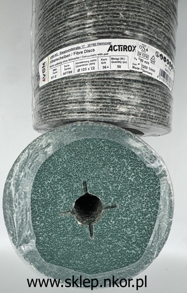 Dysk fibrowy 125 x 22 P36+ AF799 VSM ACTIROX