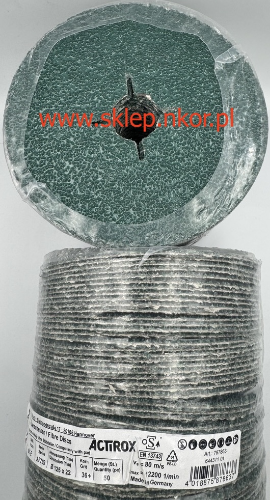 Dysk fibrowy 125 x 22 P36+ AF799 VSM ACTIROX