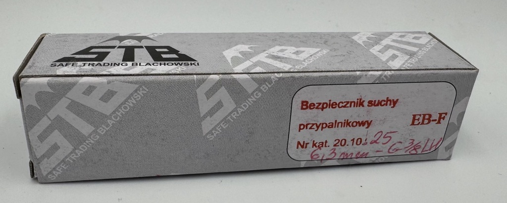 Bezpiecznik przypalnikowy do gazów palnych EBp-F6,3 mm-3/8 LH g.w. SAFE TRADING