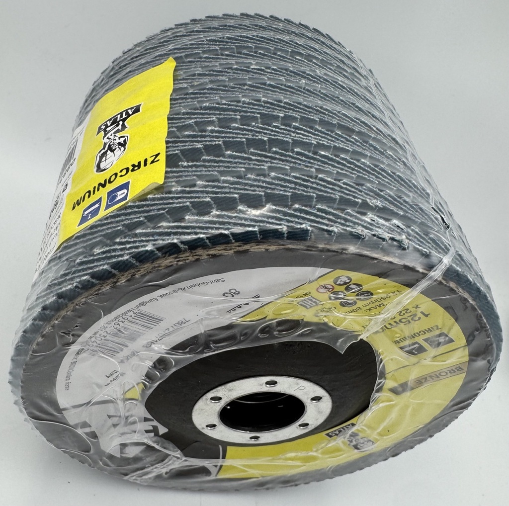 Dyski lamelkowe 125 x 22 P80 Atlas Bronze