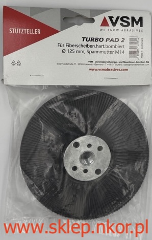 Podkładka pod dysk fibrowy VSM 125 mm-M14 TURBO PAD 2